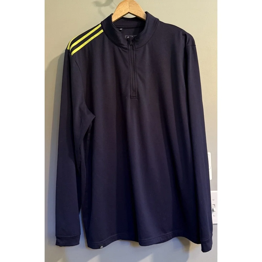 Adidas Sweater 1/4 Zip Pullover Lightweight Performance Athletic Golf Medium‎